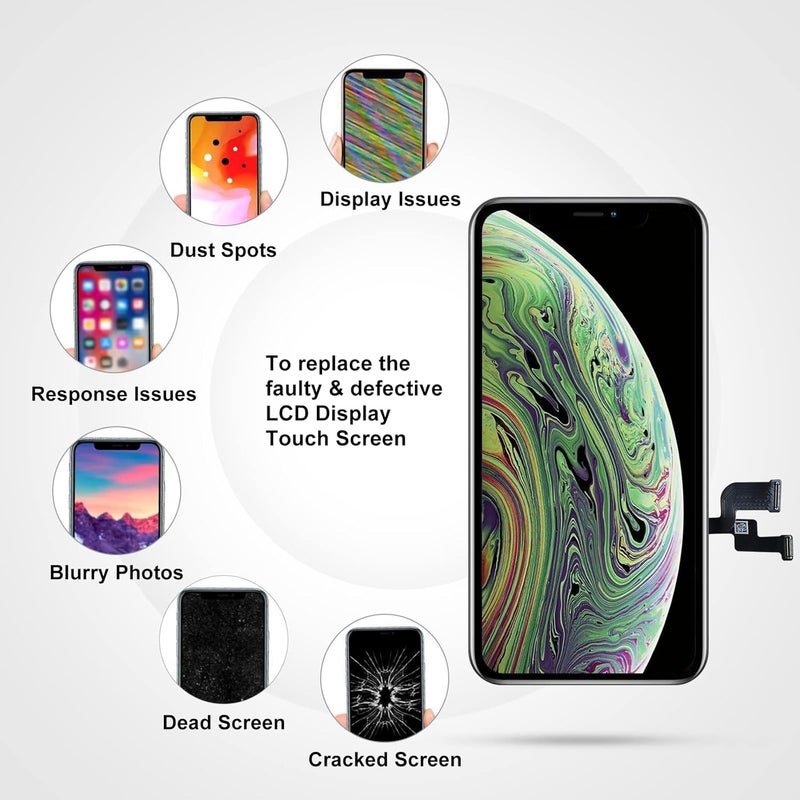 LL TRADER Screen Replacement for iPhone Xs LCD 5.8'' Retina FHD Display COF Touch Screen Digitiser with Repair Tool Kits, Waterproof Tape, Screen Protector - Image 5